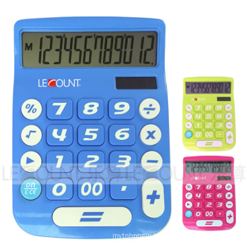 12 Digits Dual Power Desktop Calculator with Big LCD Display and Big Keys (LC201-12D)